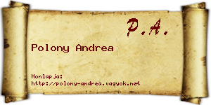 Polony Andrea névjegykártya